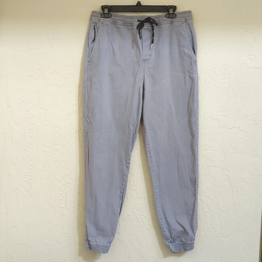 RSQ Bundle of (3) Black Brown & Gray Twill Jogger Pants Size Large